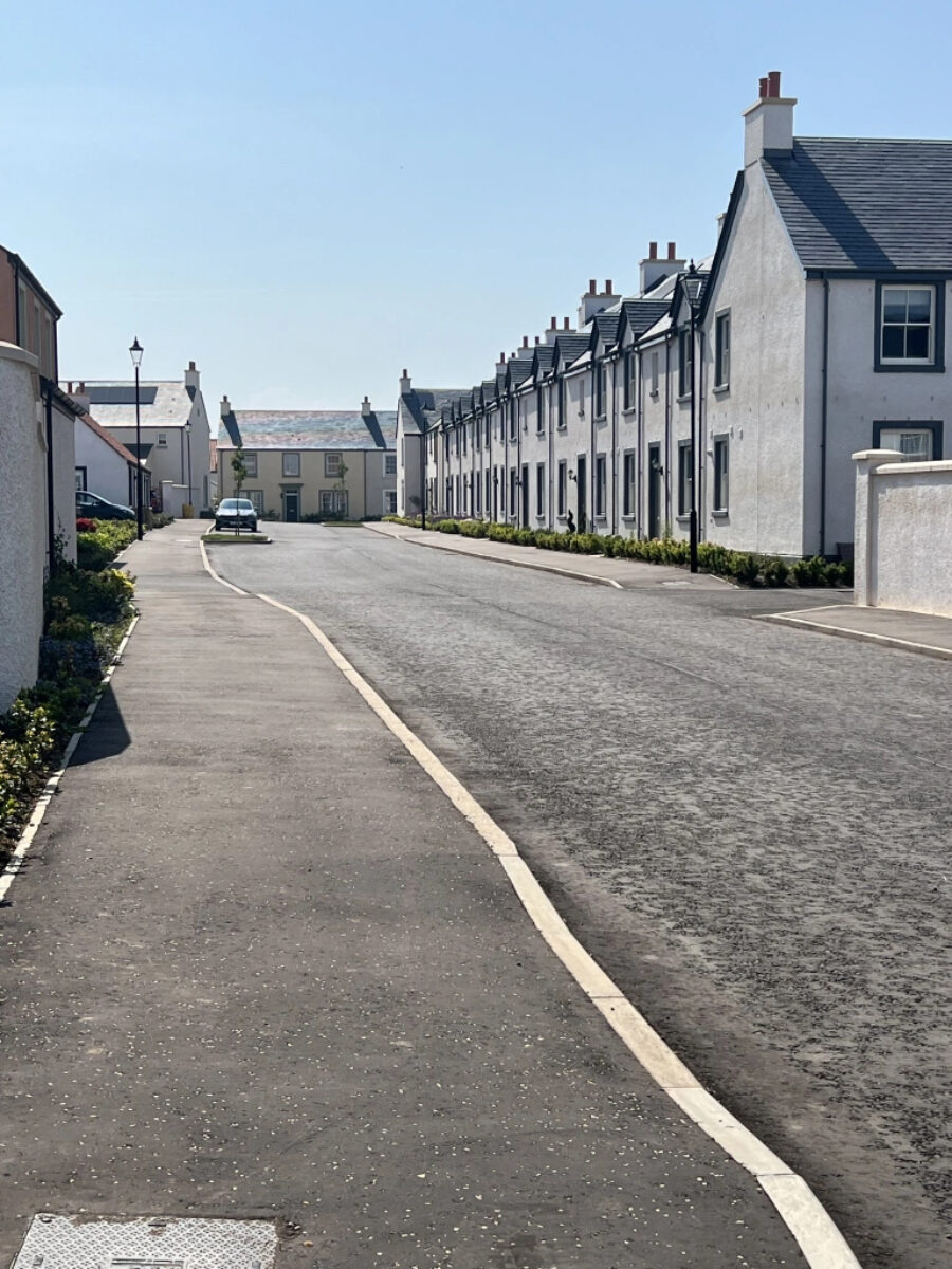 Fig 8 the architectural uprising at Longniddry Village in east lothian a symphony in tarmac with some buildings attached