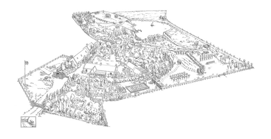 Map of Little Sparta by Gary Hincks