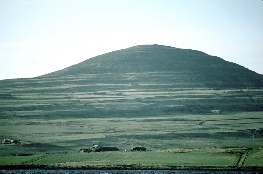 View to the hill of Rousay, Orkney Islands