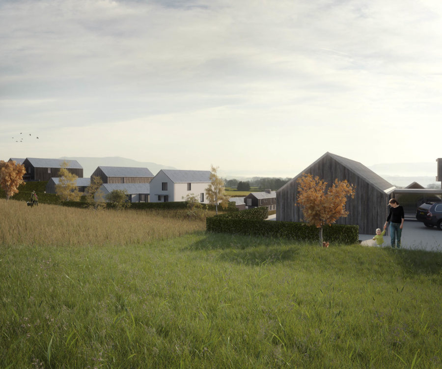 Athron Hill render - residential development set in Perth and Kinross countryside