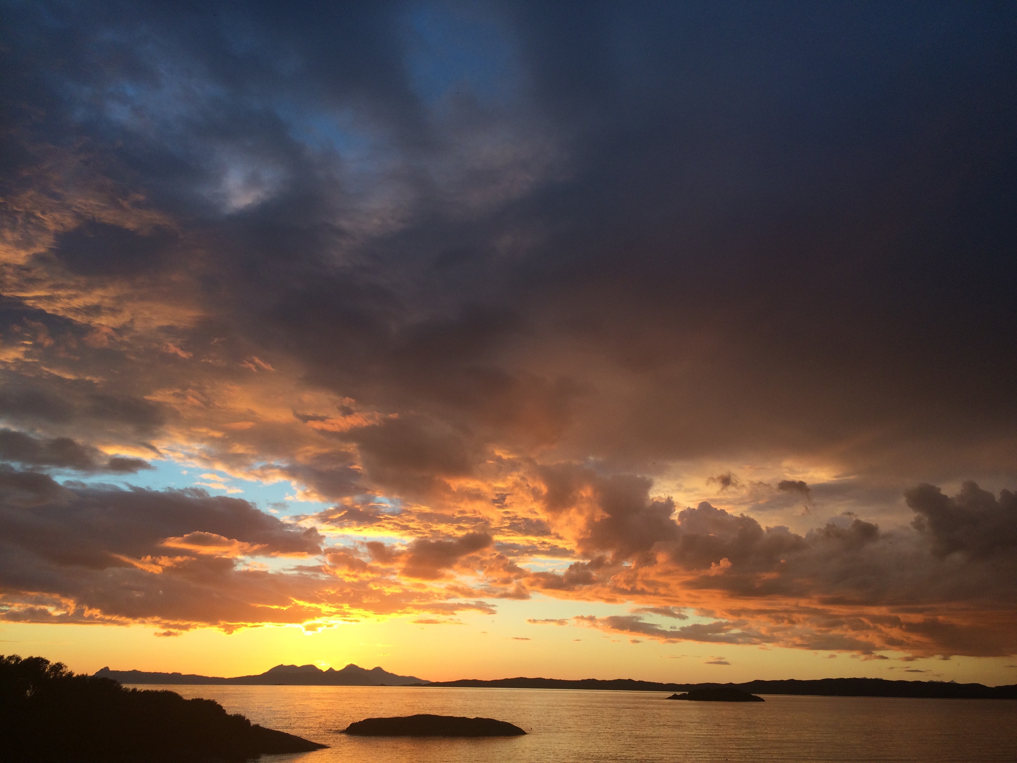 Sunset over Rum