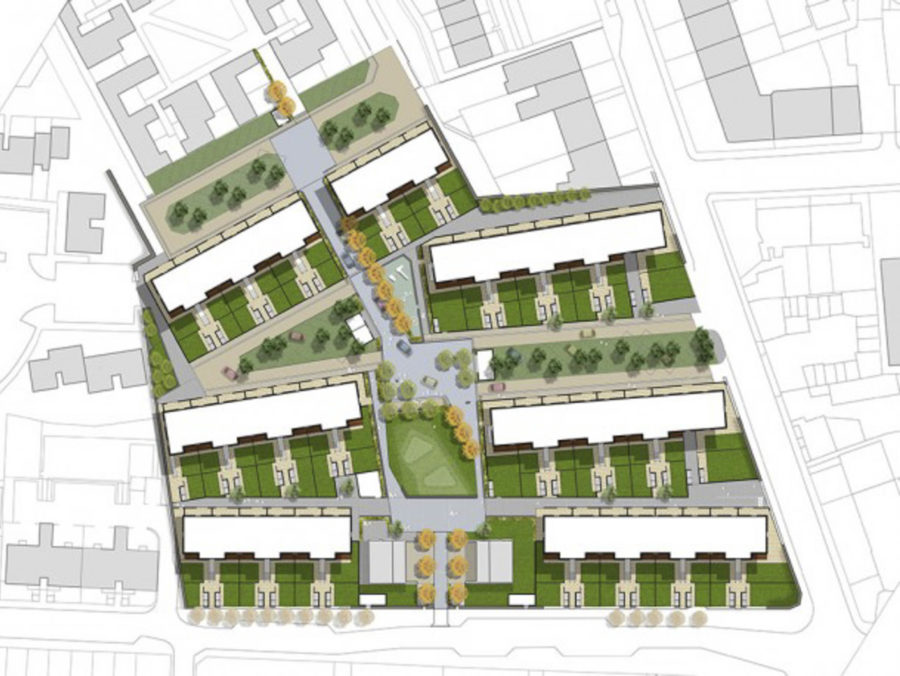 Leith Fort Colonies, site plan. Malcolm Fraser Architects