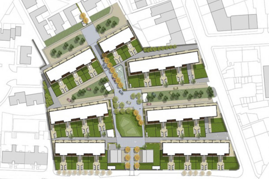 Leith Fort Colonies, site plan. Malcolm Fraser Architects