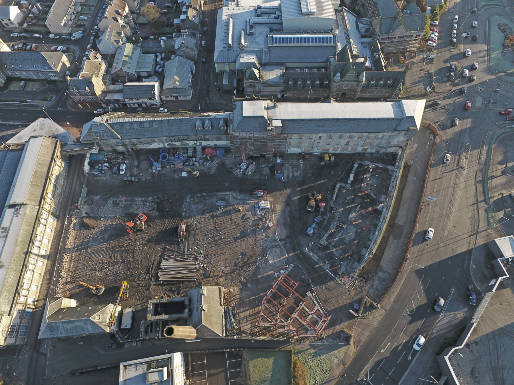 Site from the air - Pilmuir Works Dunfermline